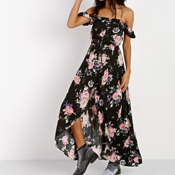 AUGUSTE THE LABEL Leila Button Down Day Dress Vintage Bloom Black - Picture 2 of 7